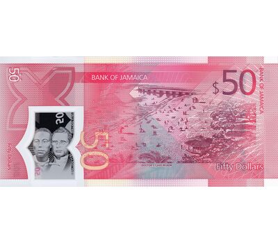  Банкнота 50 долларов 2022 «60 лет Независимости» Ямайка Пресс, фото 2 