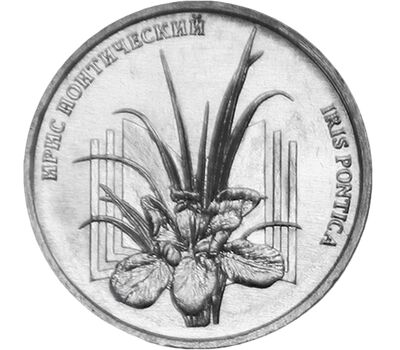  Монета 1 рубль 2024 «Ирис понтический. Красная книга» Приднестровье, фото 1 